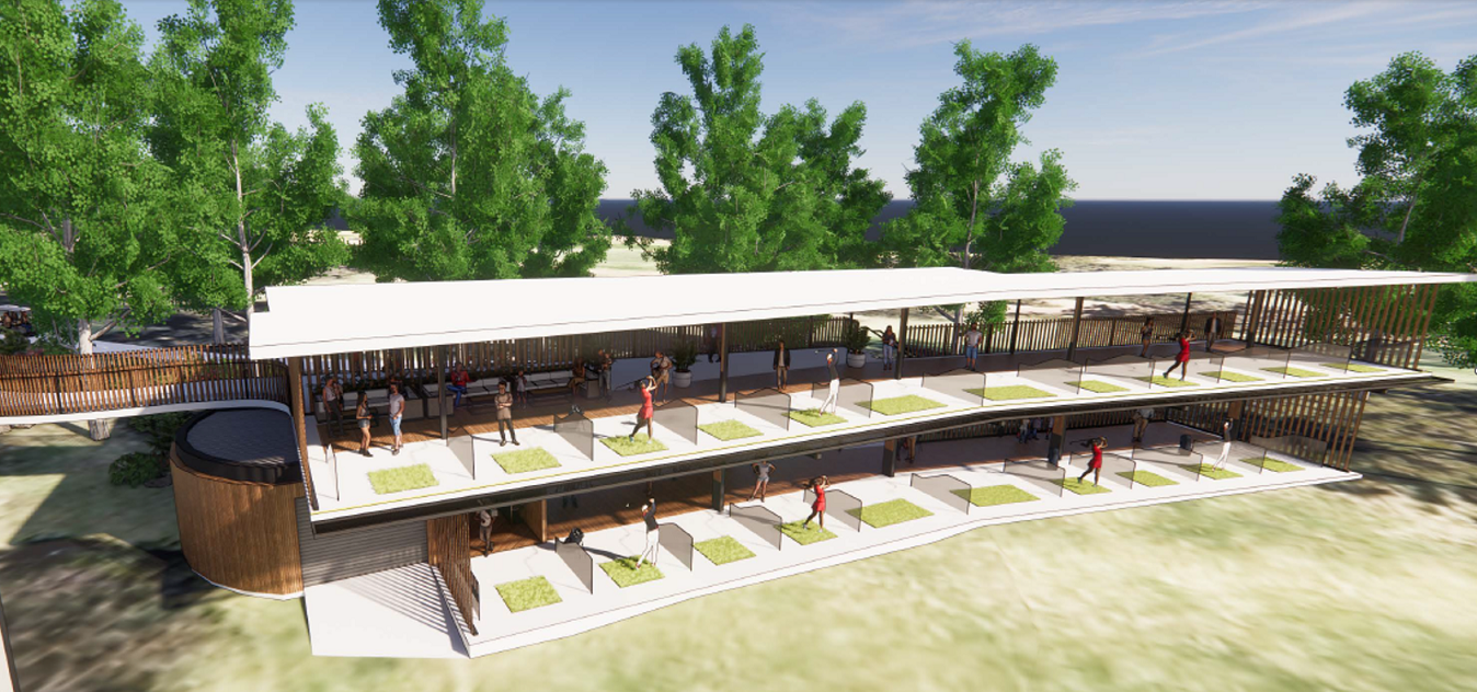 Concept and architectural designs of the Hamersley Public Golf Course pavilion and driving range