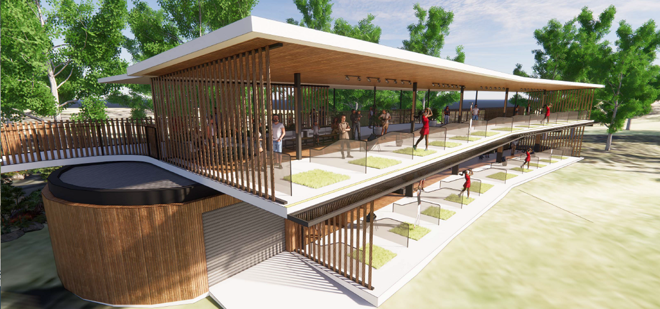 Concept and architectural designs of the Hamersley Public Golf Course pavilion and driving range
