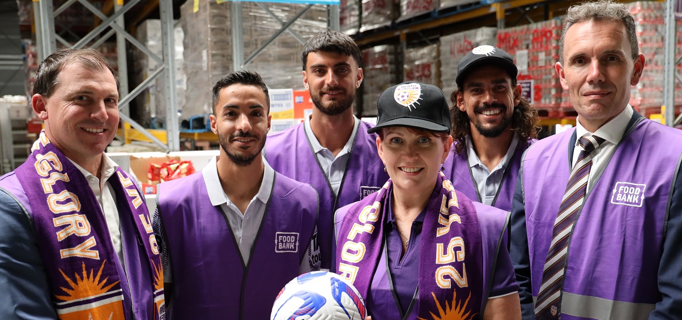 Stirling Lions FC, Perth Glory and Foodbank WA teaming up for the 'Let's Feed Change' appeal