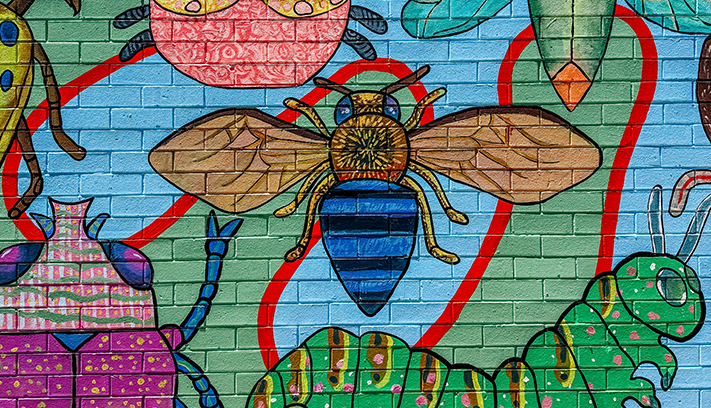 New mural by Lynzie Bremner.