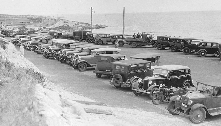 North Beach carpark in 1934. Image courtesy: Stirling History Collection.