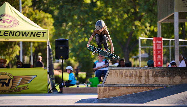 A young skateboarder in Balga.