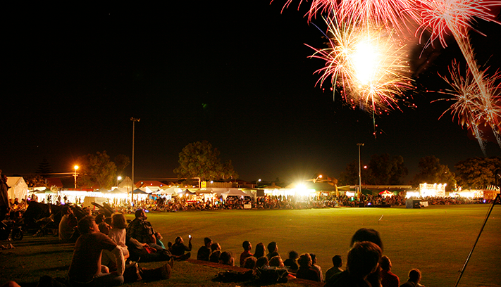 Fireworks display at Robinson Reserve, Tuart Hill.