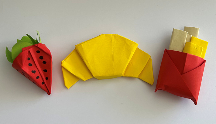 Origami food art.