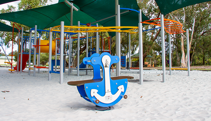 One of the new playgrounds replaced since summer.