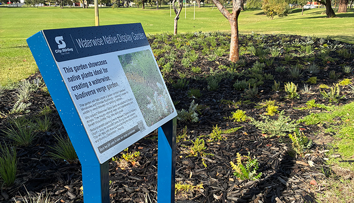 Waterwise demonstration garden in Barry Britton Reserve.