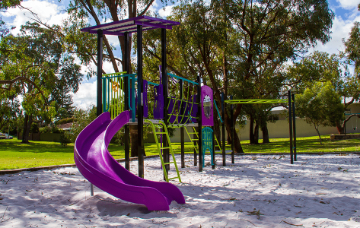Playground in a park.