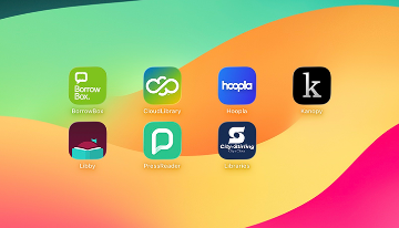 Seven apps on a tablet screen.