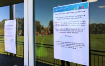 An 'evacuation centre' at Stirling Leisure – Tuart Hill Community Centre.