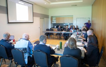 A meeting of the Local Recovery Coordination Group.