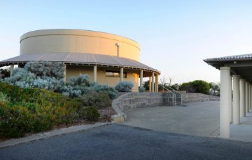 View from the entrance to the facility of Mount Flora Regional Museum