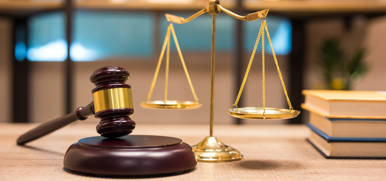 A gavel and scales