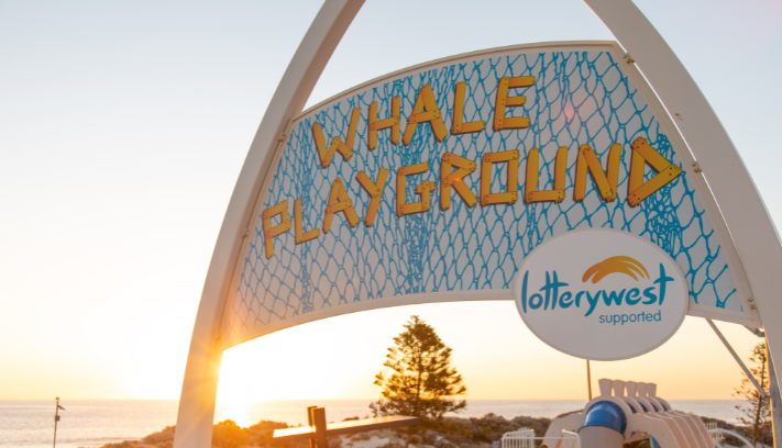 Whale Playground entry sign